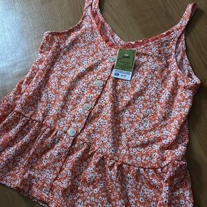 Orange floral shirt